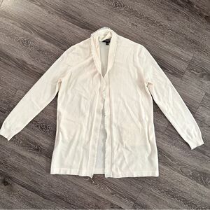 Repeat Cashmere 100% cashmere open fringe cardigan